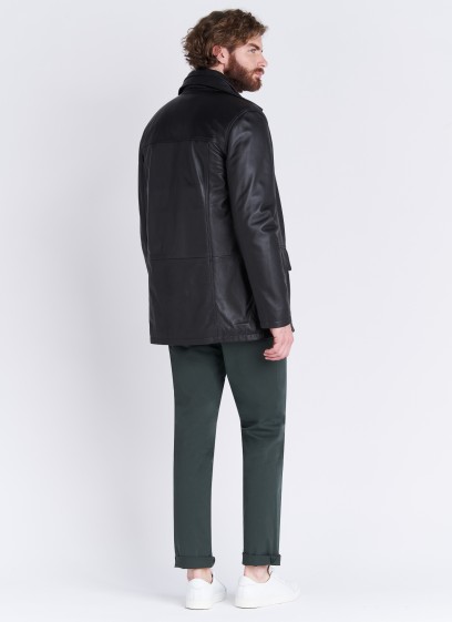 Manteau en cuir d'agneau Emmanuelle Khanh