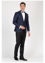 Veste de smoking slim Emmanuelle Khanh-Bleu roi - 10072-7