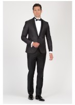 Veste de smoking slim Emmanuelle Khanh-Anthracite - 10072-3
