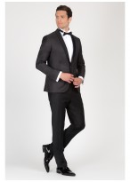 Veste de smoking slim Emmanuelle Khanh-Anthracite - 10072-3