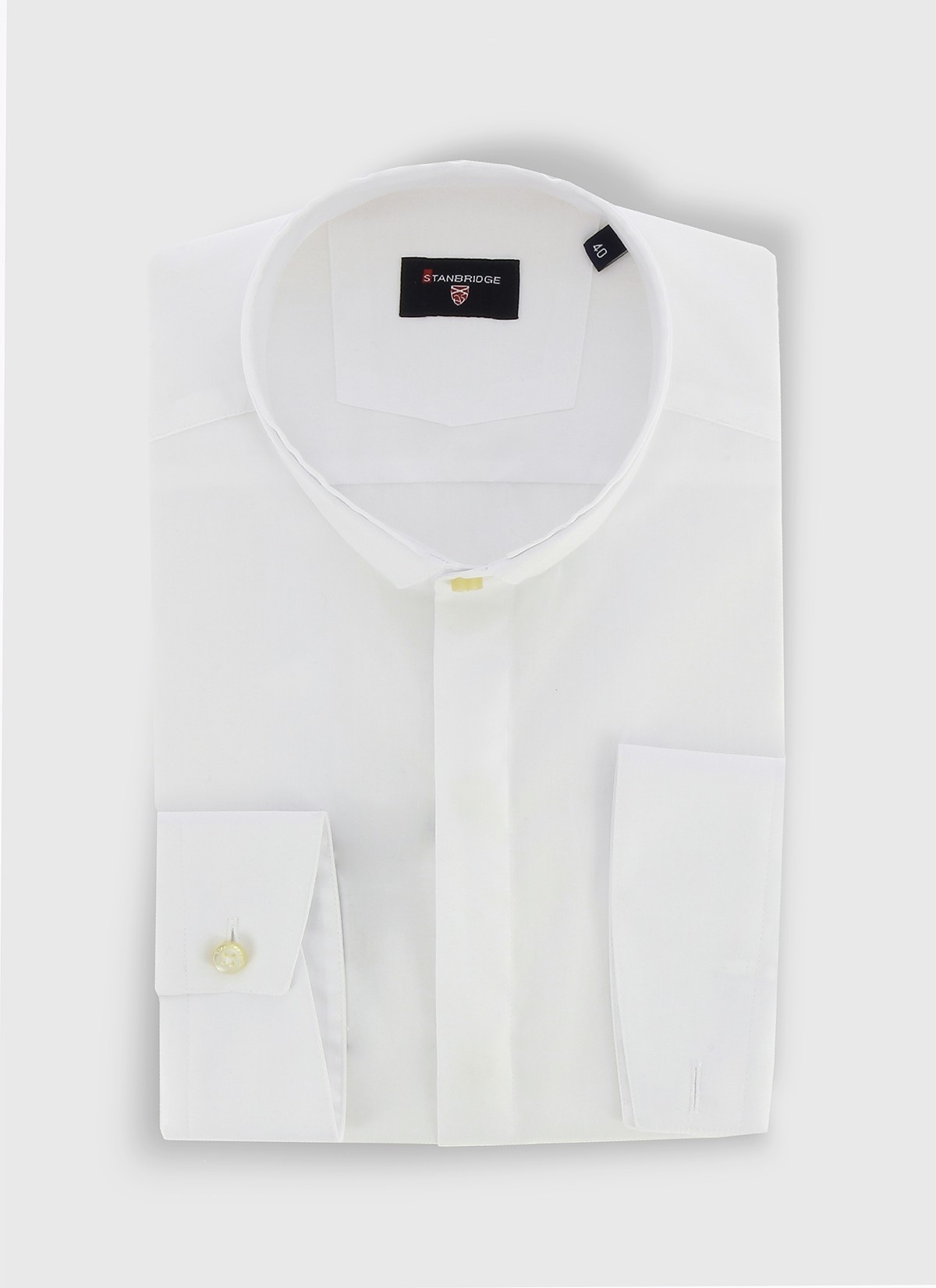 STANBRIDGE mao collar slim fit shirt