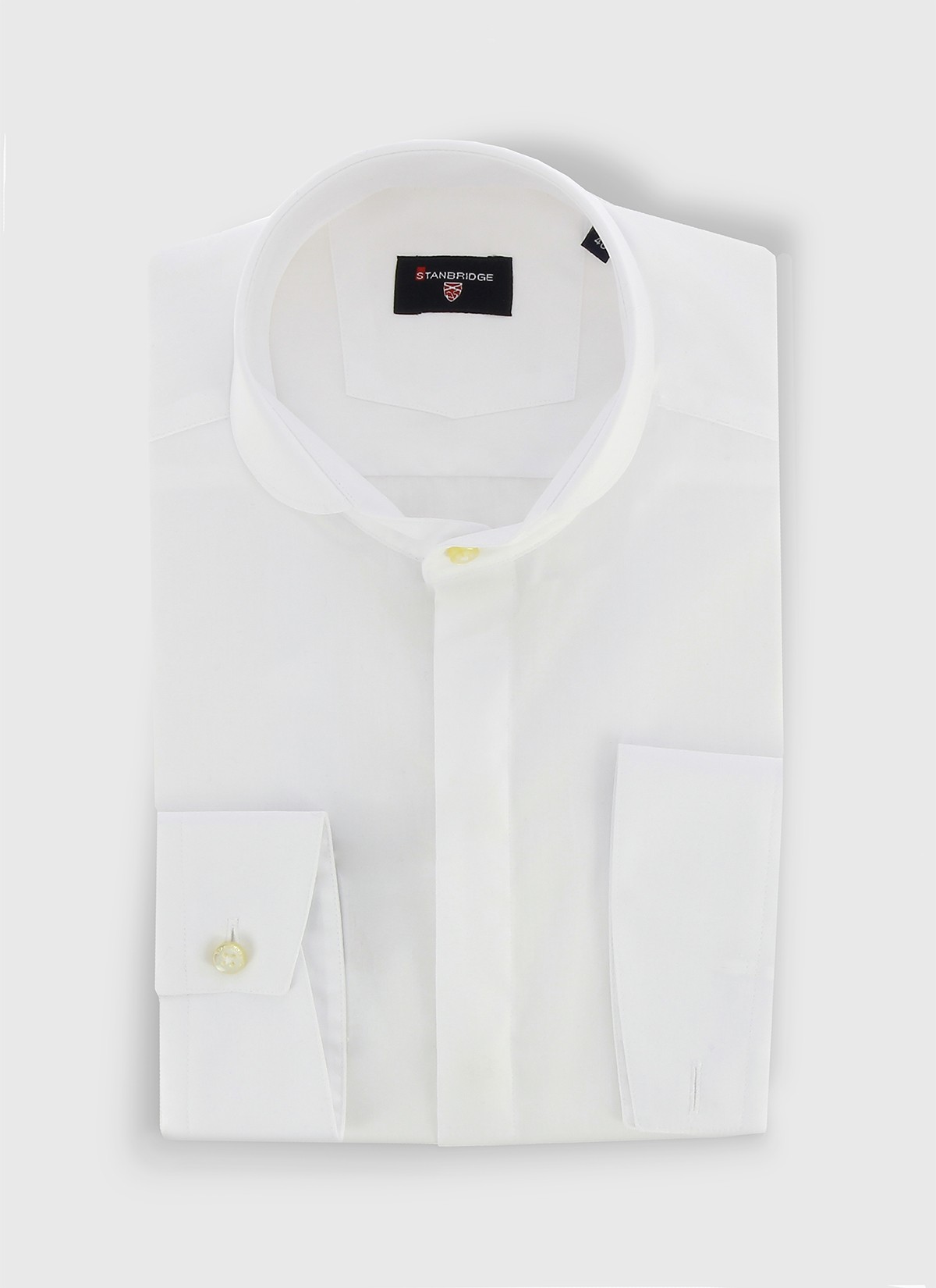 STANBRIDGE round collar slim fit shirt