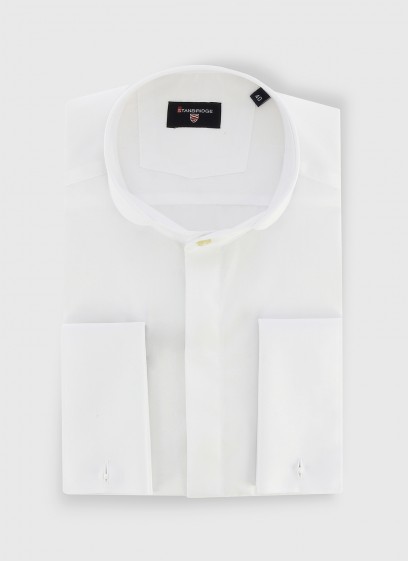 Chemise slim col rond et poignets mousquetaires STANBRIDGE
