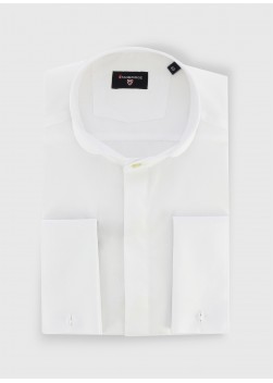 Chemise slim col rond et poignets mousquetaires STANBRIDGE