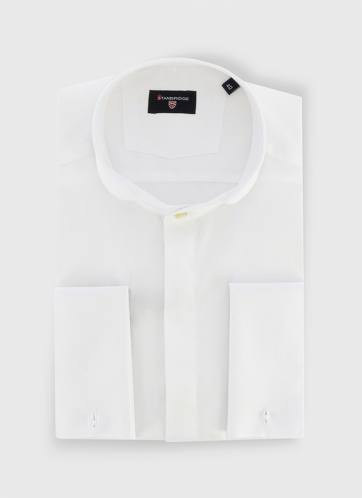 Chemise slim col rond et poignets mousquetaires STANBRIDGE